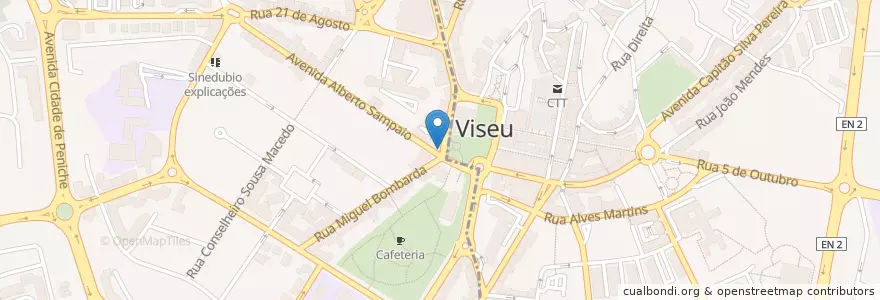 Mapa de ubicacion de Novo Banco en 葡萄牙, Centro, Viseu, Viseu Dão-Lafões, Viseu, União Das Freguesias De Viseu.