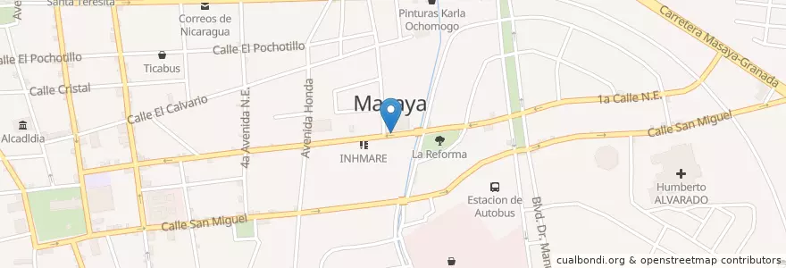 Mapa de ubicacion de Colegio rugama en Nicaragua, Masaya, Masaya (Municipio).