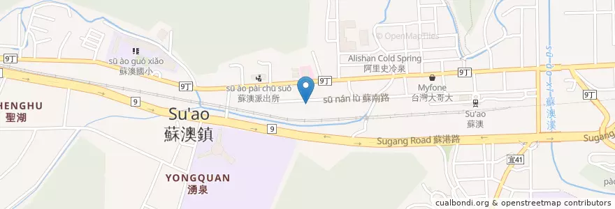 Mapa de ubicacion de 美津早餐店 en Taiwan, Taiwan, 宜蘭縣, 蘇澳鎮.