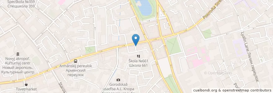 Mapa de ubicacion de Цыпа доннер en Russland, Föderationskreis Zentralrussland, Moskau, Zentraler Verwaltungsbezirk, Rajon Basmanny.