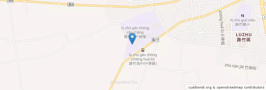 Mapa de ubicacion de 路竹高中附設國民中學 en Taiwan, Kaohsiung, Luzhu District.