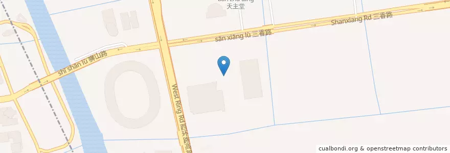 Mapa de ubicacion de 体育中心首末站 en الصين, سوجو (مدينة), جيانغسو, 金阊街道, 姑苏区.