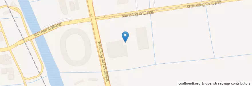 Mapa de ubicacion de 体育中心首末站 en چین, سوژو, جیانگسو, 金阊街道, 姑苏区.