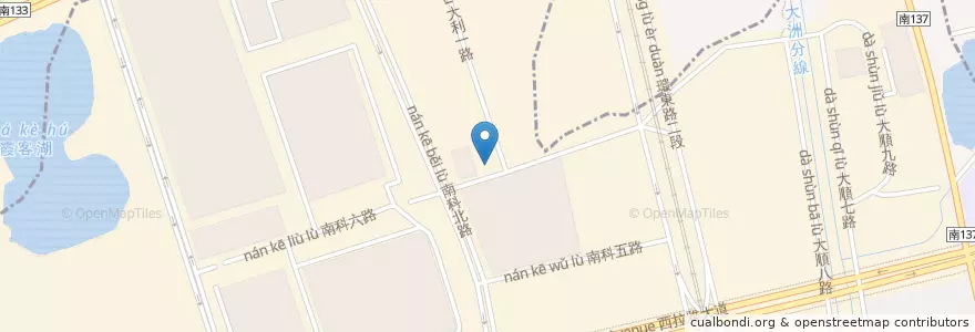 Mapa de ubicacion de 新市南科園區郵局 en تايوان, تاينان, 新市區.