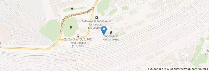 Mapa de ubicacion de Автокасса en Russia, Northwestern Federal District, Murmansk Oblast, Kantalahti District, Городское Поселение Кандалакша.
