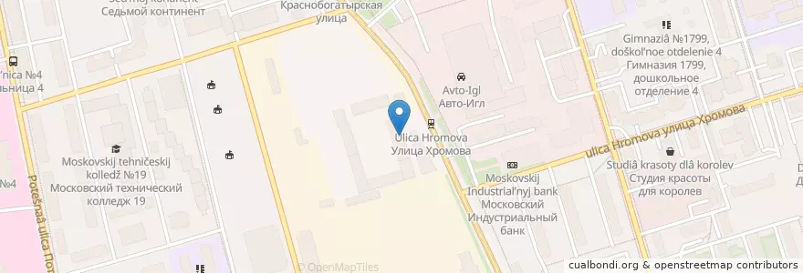 Mapa de ubicacion de HP_Preobrazhenka en ロシア, 中央連邦管区, モスクワ, Восточный Административный Округ, Район Преображенское.