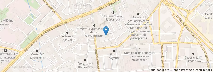 Mapa de ubicacion de Бургер & Фрайс en Rusland, Centraal Federaal District, Moskou, Центральный Административный Округ, Басманный Район.
