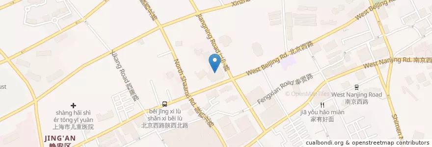 Mapa de ubicacion de Food park en 中国, 上海市, 静安区.