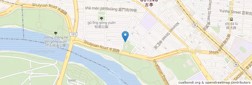Mapa de ubicacion de 風味茶館 en 台湾, 新北市, 台北市.