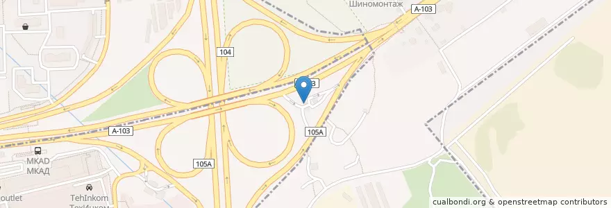 Mapa de ubicacion de Газпромнефть en Rusia, Distrito Federal Central, Óblast De Moscú, Городской Округ Балашиха, Район Северное Измайлово.