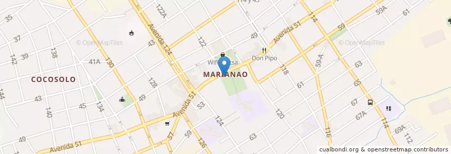 Mapa de ubicacion de Perro Caliente en Kuba, Havanna, Marianao.