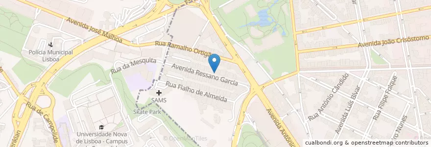 Mapa de ubicacion de Blú Café en Portogallo, Área Metropolitana De Lisboa, Lisbona, Grande Lisboa, Lisbona, Avenidas Novas.