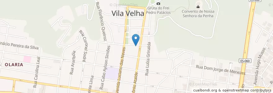 Mapa de ubicacion de Academia de Letras de Vila Velha en Brésil, Région Sud-Est, Espírito Santo, Região Geográfica Intermediária De Vitória, Região Metropolitana Da Grande Vitória, Vila Velha, Microrregião Vitória.