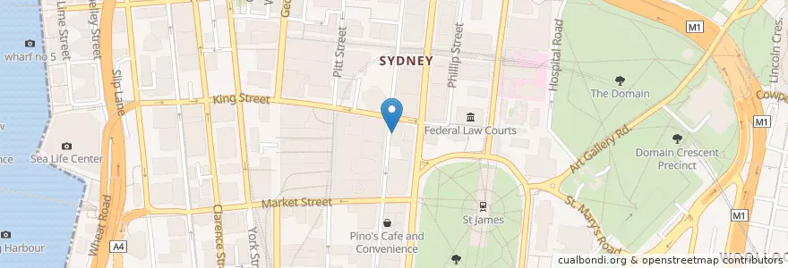 Mapa de ubicacion de Edition Coffee Roasters en Australia, New South Wales, Council Of The City Of Sydney, Sydney.