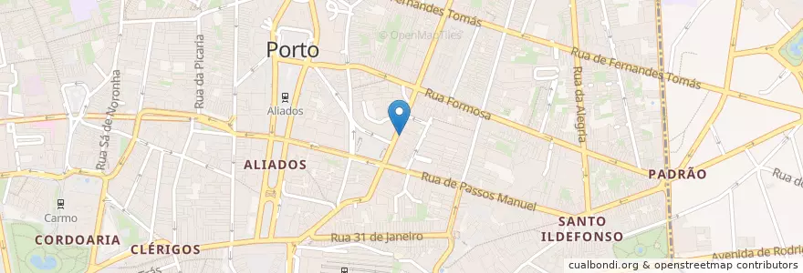 Mapa de ubicacion de Fábrica Nortada en Portugal, Norte, Área Metropolitana Do Porto, Porto, Porto, Cedofeita, Santo Ildefonso, Sé, Miragaia, São Nicolau E Vitória.