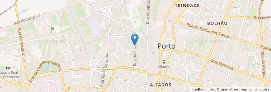 Mapa de ubicacion de A Fábrica da Picaria en Portugal, North, Área Metropolitana Do Porto, Porto, Porto, Cedofeita, Santo Ildefonso, Sé, Miragaia, São Nicolau E Vitória.