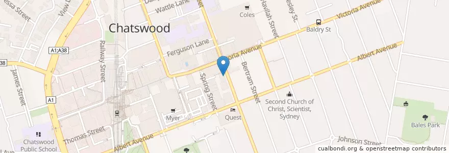 Mapa de ubicacion de Phood Vietnamese Restaurant en Australie, Nouvelle Galles Du Sud, Willoughby City Council, Sydney.