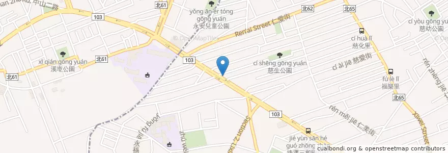 Mapa de ubicacion de KFC en Taïwan, Nouveau Taipei.