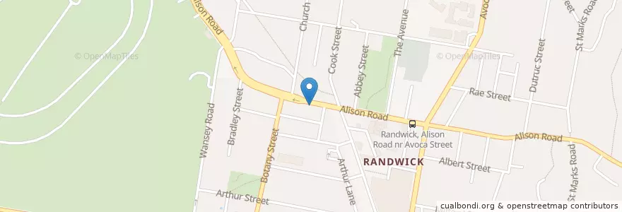 Mapa de ubicacion de Randwick Club en Австралия, Новый Южный Уэльс, Sydney, Randwick City Council.