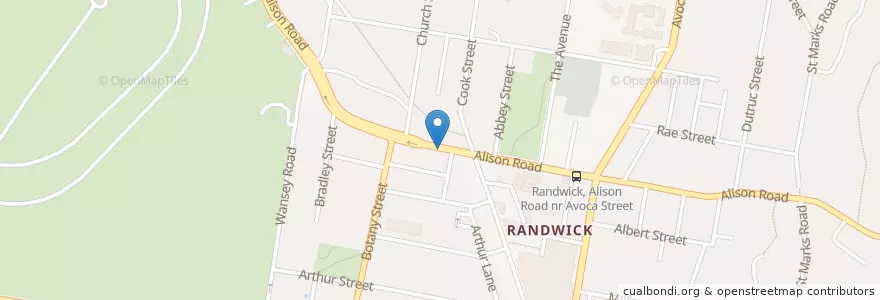 Mapa de ubicacion de Specialist Orthodontists en Australien, Neusüdwales, Sydney, Randwick City Council.