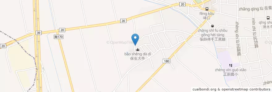 Mapa de ubicacion de 田嘴巴 en 臺灣, 臺南市, 新化區.