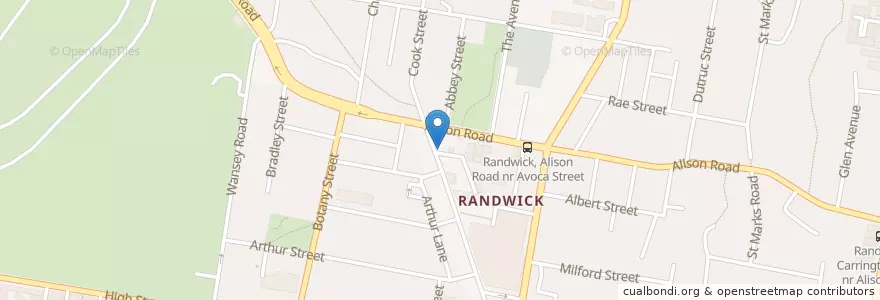 Mapa de ubicacion de Eggshellent en Avustralya, New South Wales, Sydney, Randwick City Council.