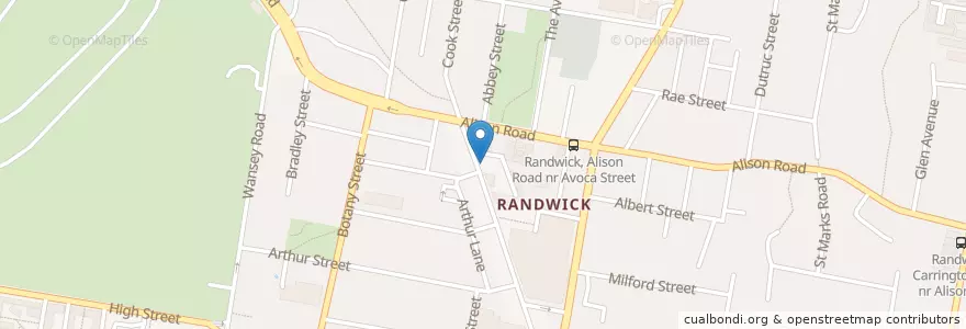 Mapa de ubicacion de Zum Zaap en استرالیا, New South Wales, Sydney, Randwick City Council.
