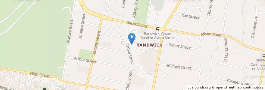 Mapa de ubicacion de Pho & Go en أستراليا, نيوساوث ويلز, Sydney, Randwick City Council.