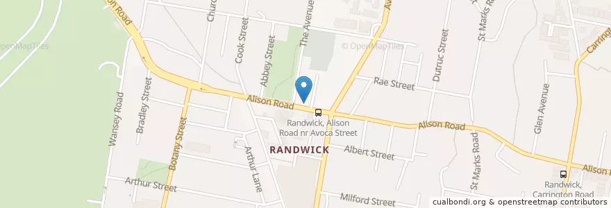 Mapa de ubicacion de I Love Pizza en Australia, New South Wales, Sydney, Randwick City Council.