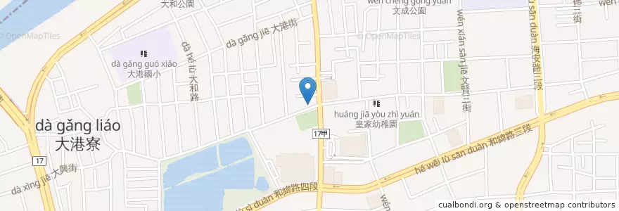 Mapa de ubicacion de 漢記牛肉麵 en 台湾, 台南市, 北区.