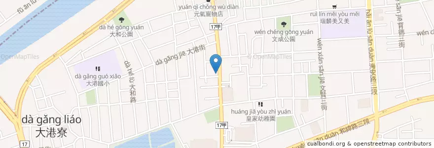 Mapa de ubicacion de 文賢內科診所 en Taiwan, Tainan, North District.