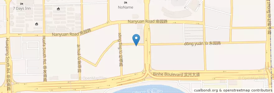 Mapa de ubicacion de Sugar Shangbu en China, Guangdong, Shenzhen, 福田区.