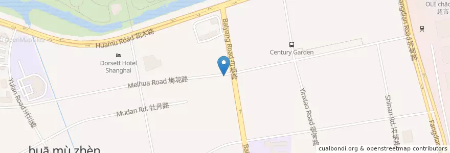 Mapa de ubicacion de 上海浦东发展银行 en Chine, Shanghai, District De Pudong.
