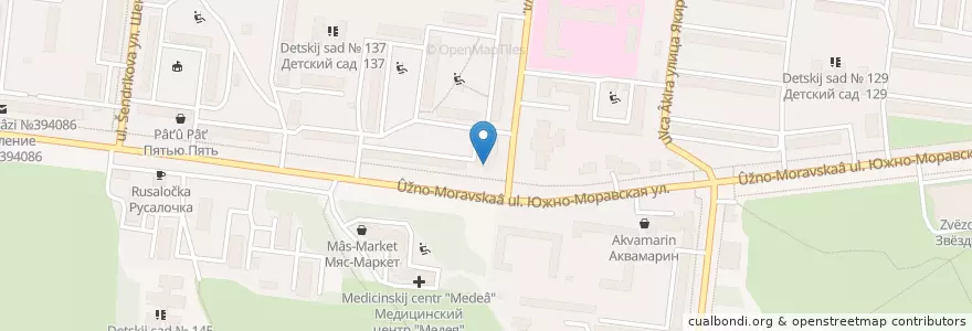 Mapa de ubicacion de Кот и Пес en Rusia, Distrito Federal Central, Óblast De Vorónezh, Городской Округ Воронеж.