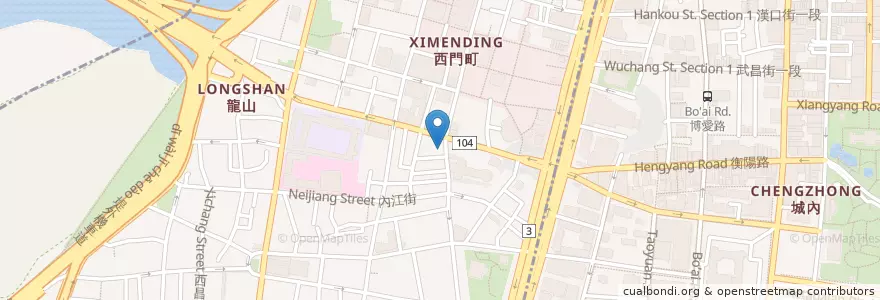 Mapa de ubicacion de 牛公館牛肉麵 en Taïwan, Nouveau Taipei, Taipei, 萬華區.