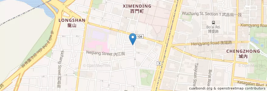 Mapa de ubicacion de 宏安堂中藥房 en Taiwán, Nuevo Taipéi, Taipéi, 萬華區.