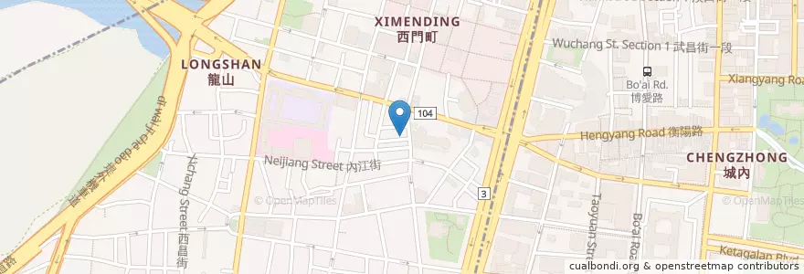 Mapa de ubicacion de 小樂沙茶火鍋 en Taiwan, Nuova Taipei, Taipei, Distretto Di Wanhua.