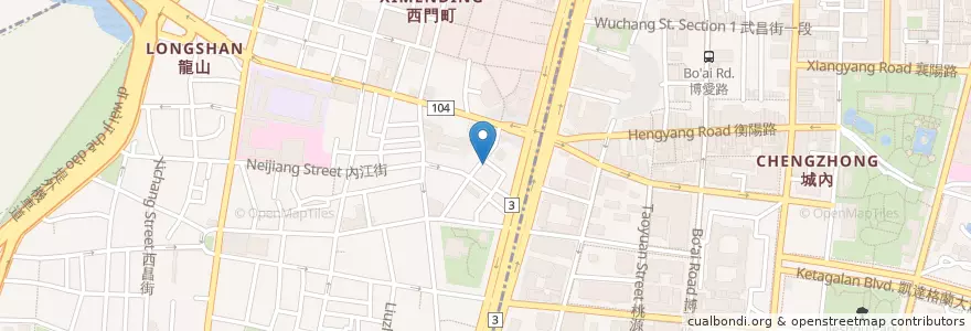 Mapa de ubicacion de 85度C en تايوان, تايبيه الجديدة, تايبيه, 萬華區.