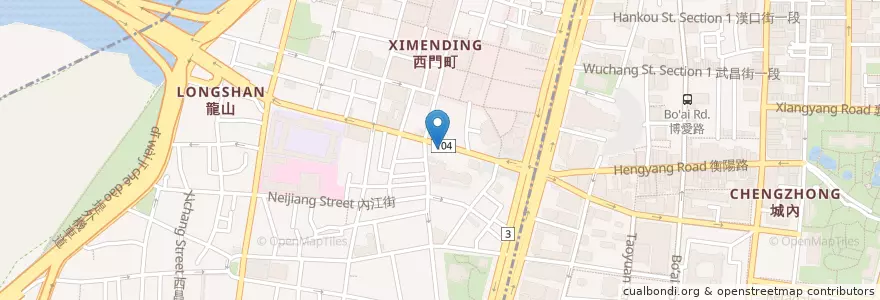 Mapa de ubicacion de 番樂屋日式拉麵 en Taiwan, Neu-Taipeh, Taipeh, Wanhua.