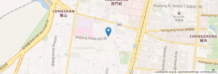 Mapa de ubicacion de 永富福州魚丸 en 台湾, 新北市, 台北市, 万華区.