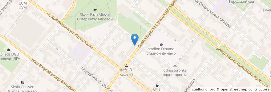 Mapa de ubicacion de Милениум плаза en ロシア, 北カフカース連邦管区, Дагестан, Городской Округ Махачкала.