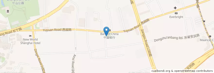 Mapa de ubicacion de Stone en Chine, Shanghai, District De Changning.