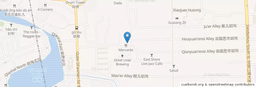 Mapa de ubicacion de 方砖厂69号炸酱面 en 中国, 北京市, 河北省, 东城区.