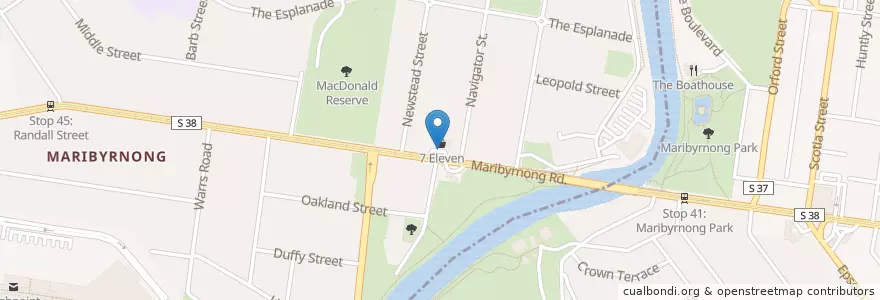 Mapa de ubicacion de 7-Eleven en Australien, Victoria.