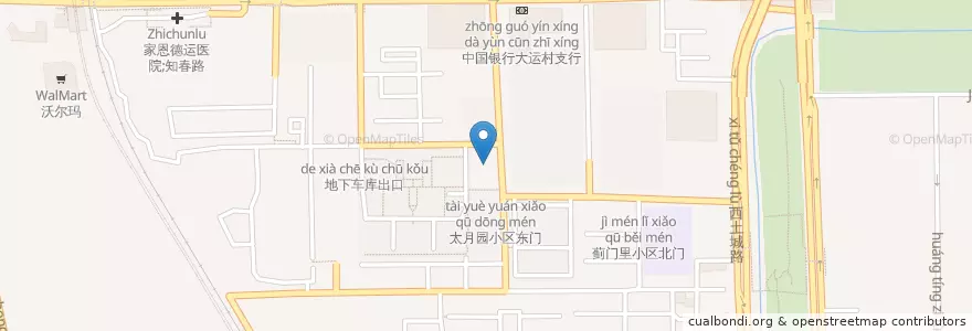 Mapa de ubicacion de 马兰拉面 en 중국, 베이징시, 허베이성, 海淀区.