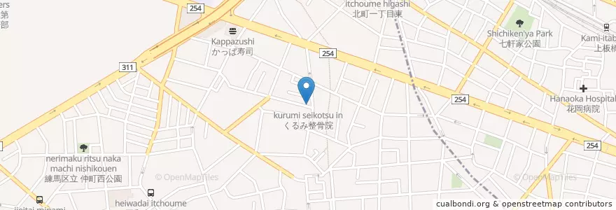 Mapa de ubicacion de くるみ整骨院 en 日本, 东京都/東京都, 練馬区.