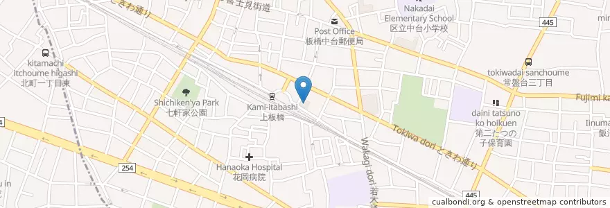 Mapa de ubicacion de イムス記念病院 en Japan, Tokio, 板橋区.
