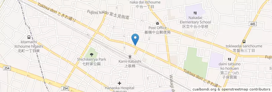 Mapa de ubicacion de マツモトキヨシ en Jepun, 東京都, 板橋区.