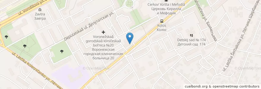 Mapa de ubicacion de 11 бургеров Оушена en Rusia, Distrito Federal Central, Óblast De Vorónezh, Городской Округ Воронеж.