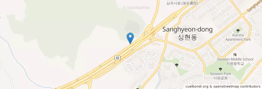 Mapa de ubicacion de 상현마을현대2차아이파크 en South Korea, Gyeonggi-Do, Yongin-Si, 수지구.